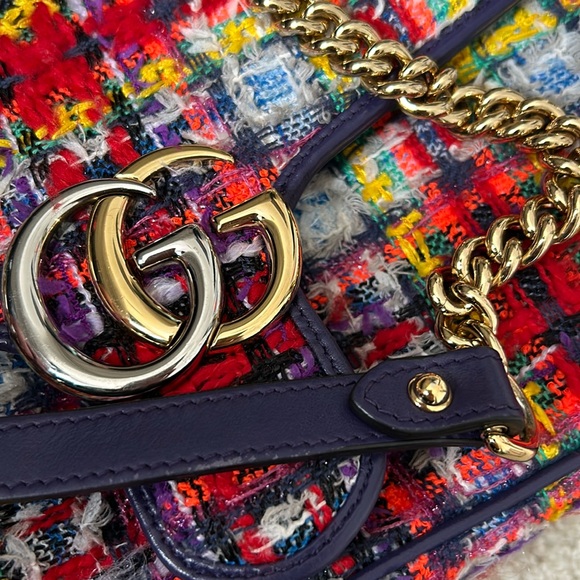 Gucci GG Marmont red/violet lily multicolor crossbody - Picture 14 of 17